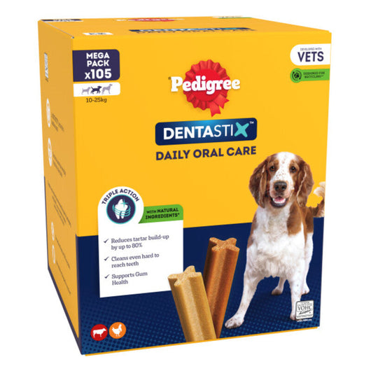 Pedigree Dentastix Daily Dental Chew Medium Dog 105 Sticks Pedigree