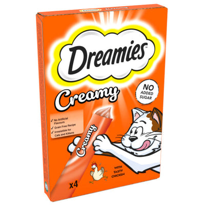 Dreamies Creamy Chicken Cat Treats 40g x 11 Dreamies