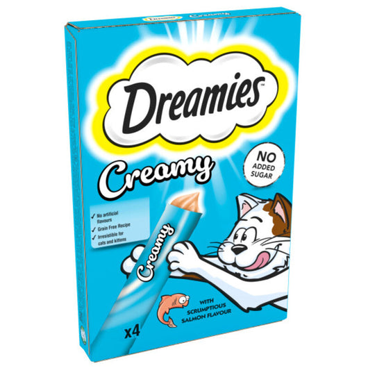 Dreamies Creamy Salmon Cat Treats 40g x 11 Dreamies