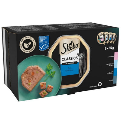 Sheba Classic Ocean Selection in Terrine Trays 85g x 8 x 4 Sheba