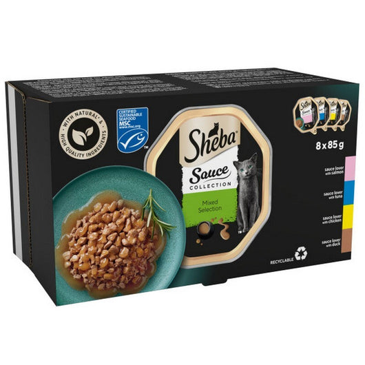 Sheba Sauce Collection Mixed Selection Trays 85g x 8 x 4 Sheba