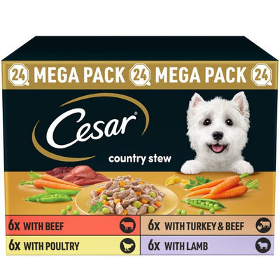 Cesar Country Stew Mixed Selection in Gravy Mega Pack 24 x 150g Cesar