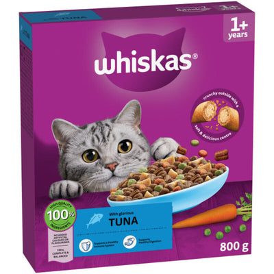 Whiskas Dry 1+ Adult Tuna 800g x 5 Whiskas
