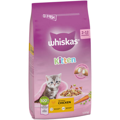 Whiskas Dry 2-12 Month Kitten Chicken 1.9kg Whiskas