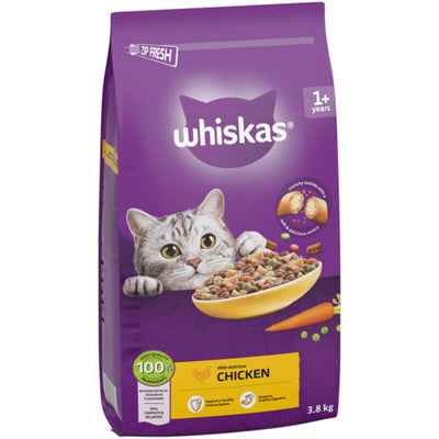 Whiskas Dry 1+ Adult Chicken 3.8kg Whiskas