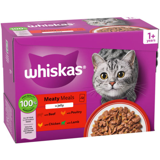 Whiskas Adult 1+ Meaty Meals in Jelly 85g x 12 x 4 Whiskas