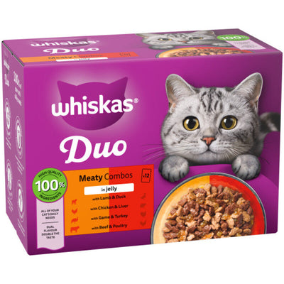 Whiskas Adult 1+ Duo Meaty Combos in Jelly 85g x 12 x 4 Whiskas