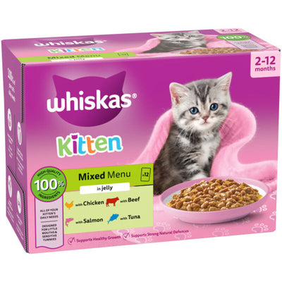 Whiskas Kitten 2-12 month Mixed Menu in Jelly 85g x 12 x 4 Whiskas