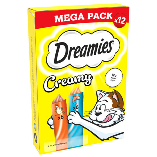 Dreamies Creamy Snack with Chicken & Salmon 12 pack x 7 Dreamies