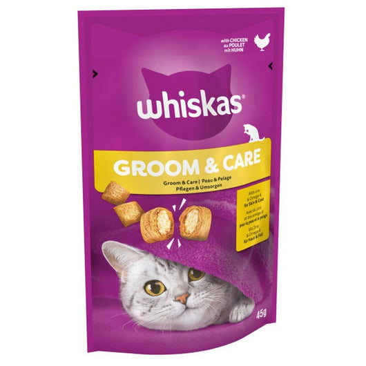 Whiskas Groom & Care with Chicken Cat Treat 45g x 8 Whiskas