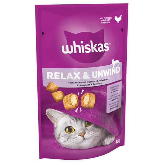 Whiskas Relax & Unwind with Chicken Cat Treat 45g x 8 Whiskas