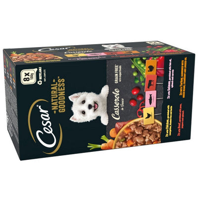 Cesar Natural Goodness Casserole Mixed Selection in Gravy 100g x 8 x 3 Cesar