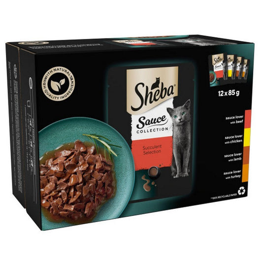 Sheba Sauce Collection Mixed Succulent in Gravy 85g x 12 x 4 Sheba