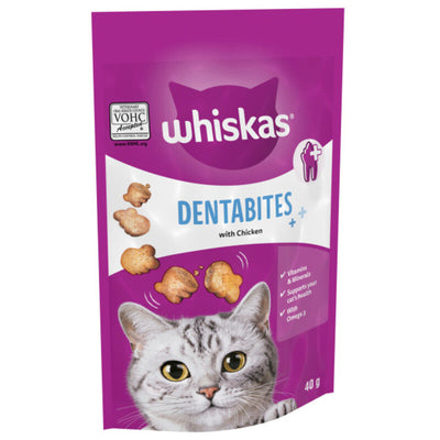 Whiskas Dentabites Chicken Cat Treats 40g x 6 Whiskas