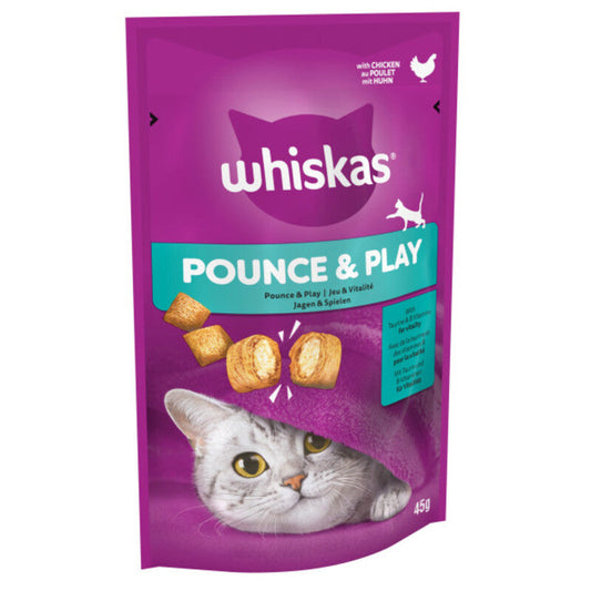 Whiskas Pounce & Play Cat Treats 45g x 8 Whiskas