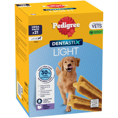 Pedigree Dentastix Light Daily Dental Chews Large Dog 21 Sticks Pedigree