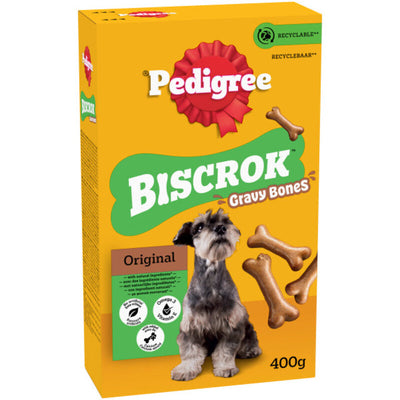 Pedigree Biscrock Gravy Bones Original 400g x 12 Pedigree