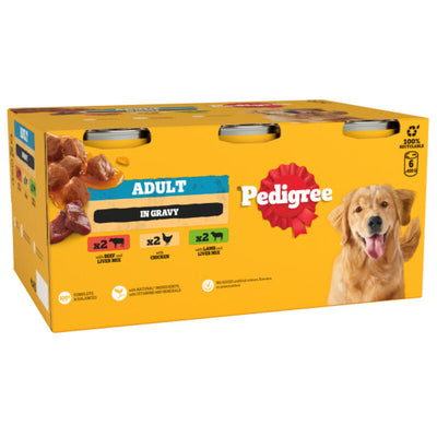 Pedigree Tins Mixed Selection in Gravy 400g x 6 x 4 Pedigree