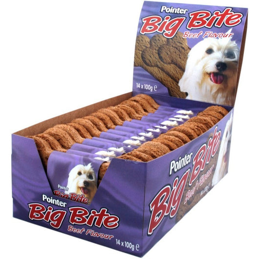 Pointer Big Bite Beef Biscuits Dog Treats 14s Pointer