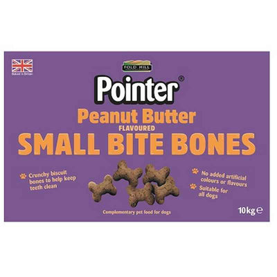 Pointer Small Bite Peanut Butter Flavoured Bones 10kg Pointer