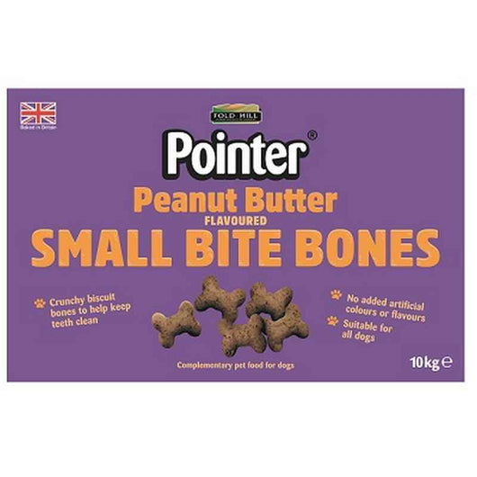 Pointer Small Bite Peanut Butter Flavoured Bones 10kg Pointer