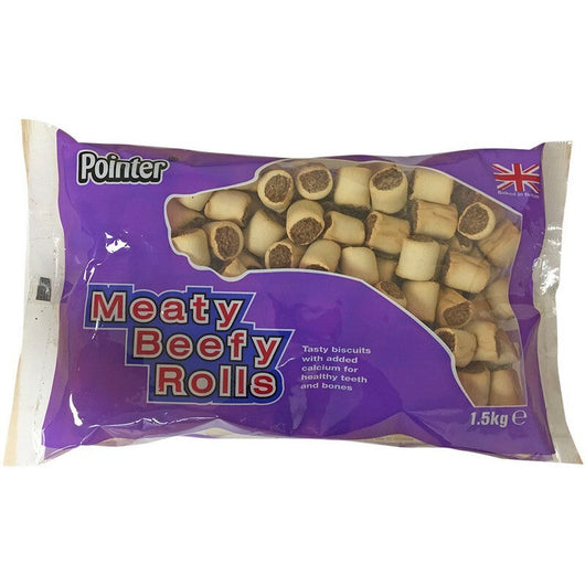 Pointer Meaty Beefy Rolls/Marrowbone Rolls 1.5kg x 4 Pointer