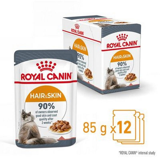 Royal Canin Hair & Skin in Gravy Pouches 85g x 12 Royal Canin