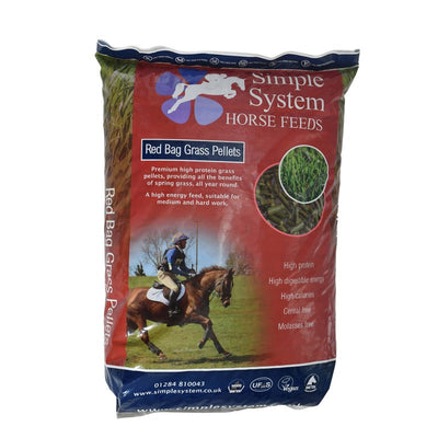 Simple System Red Bag Grass Pellets 20kg Simple System