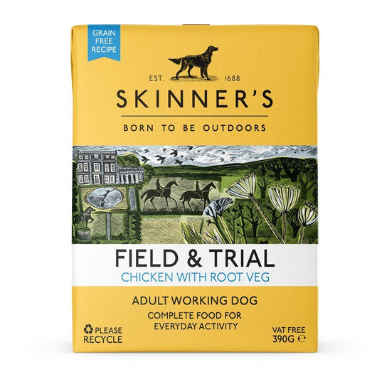 Skinners Field & Trial Adult Grain Free Chicken with Root Veg 390g x 18 Skinners