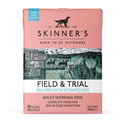 Skinners Field & Trial Adult Grain Free Salmon with Steamed Veg 390g x 18 Skinners