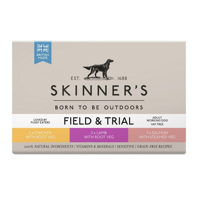 Skinners Field & Trial Adult Grain Free Multipack 390g x 6 Skinners