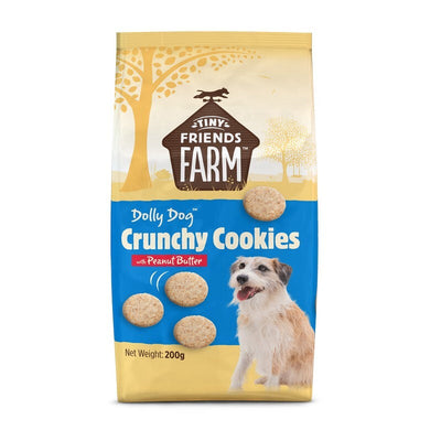 Tiny Friends Farm Dolly Dog Crunchy Cookies Peanut Butter 200g x 6 Supreme Pet Food