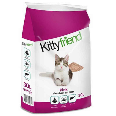 Kitty Friend Pink Litter 30L Kitty Friend