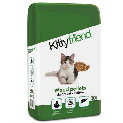 Kitty Friend Wood Pellets Cat Litter 30L Kitty Friend