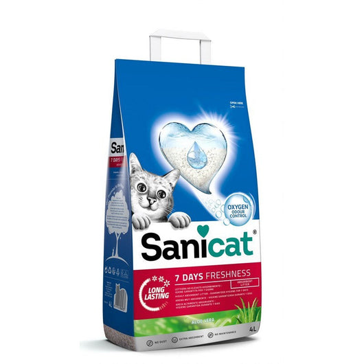 Sanicat Aloe Vera 7 Days Cat Litter 4L x 5 Sanicat