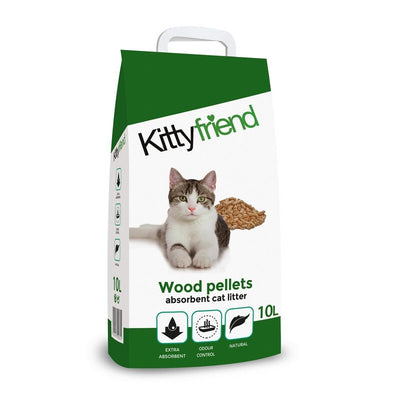 Kitty Friend Wood Pellets Cat Litter 10L Kitty Friend