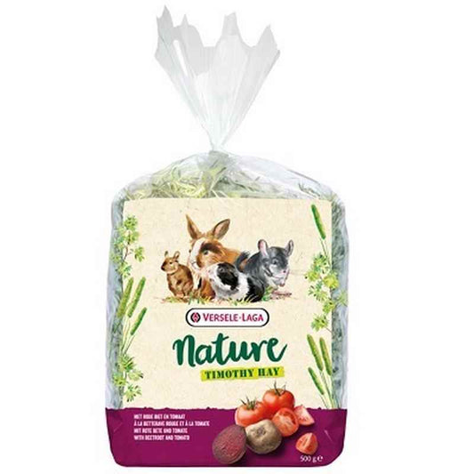 Versele Laga Nature Timothy Hay Beetroot & Tomato 500g x 4 Versele Laga Nature