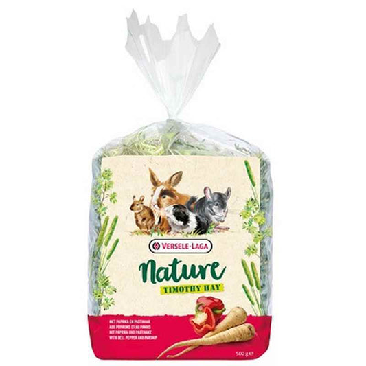 Versele Laga Nature Timothy Hay Bell Pepper & Parsnip 500g x 4 Versele Laga Nature