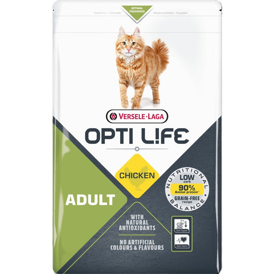 Versele Laga Opti Life Cat Adult Grain Free Chicken 2.5kg x 4 Versele Laga Opti Life