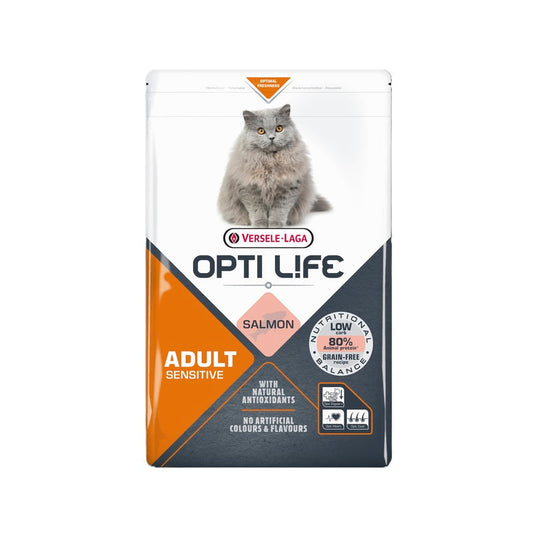 Versele Laga Opti Life Cat Adult Sensitive Grain Free Salmon 2.5kg x 4 Versele Laga Opti Life