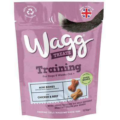 Wagg Training Chicken & Beef Mini Bone Treats 125g x 7 Wagg