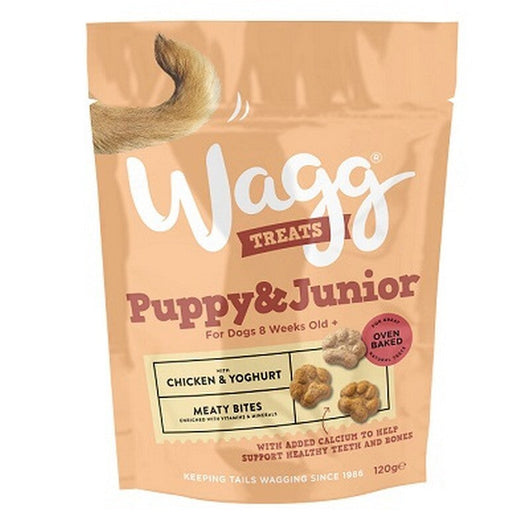 Wagg Puppy & Junior Meaty Bites Treats 120g x 7 Wagg