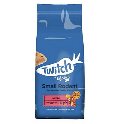 Twitch by Wagg Small Rodent Muesli 1kg x 9 Wagg