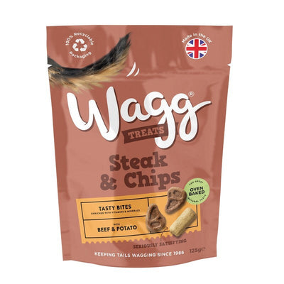 Wagg Steak & Chip Tasty Bites 125g x 7 Wagg
