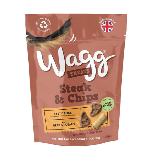 Wagg Steak & Chip Tasty Bites 125g x 7 Wagg