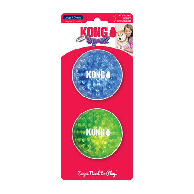 KONG Squeezz Geodz 2-pk Assorted Lg - UK9 Petcare
