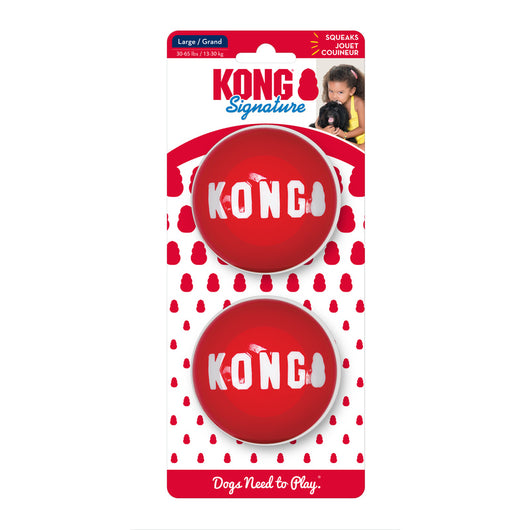 KONG Signature Balls 2-pk Large - UK9 Petcare