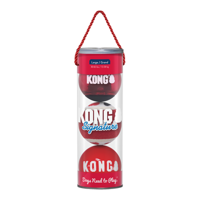 KONG Signature Balls 3-pk Assorted Lg Jan - UK9 Petcare
