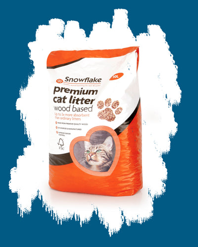 Snowflake Premium Wood Pellet Cat Litter 30L (15kg)