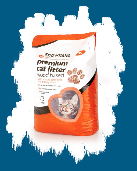 Snowflake Premium Wood Pellet Cat Litter 30L (15kg)